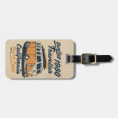 Retro Vintag Beach Surfposter Gepäckanhänger (Vorderseite horizontal)