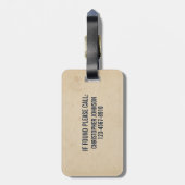 Retro Vintag Beach Surfposter Gepäckanhänger (Rückseite vertikal)