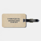 Retro Vintag Beach Surfposter Gepäckanhänger (Rückseite horizontal)