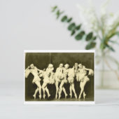 Retro Vintag Beautiful Dancing Women Ballet Tanz Postkarte (Stehend Vorderseite)