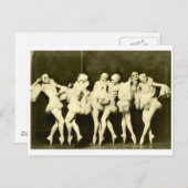 Retro Vintag Beautiful Dancing Women Ballet Tanz Postkarte (Vorne/Hinten)