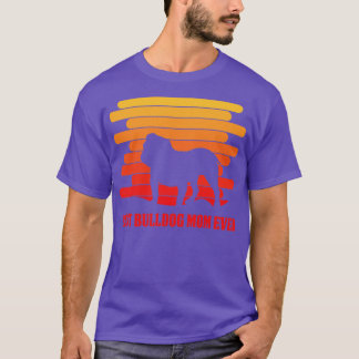 Retro Vintag Best Bulldog MAMA je T-Shirt