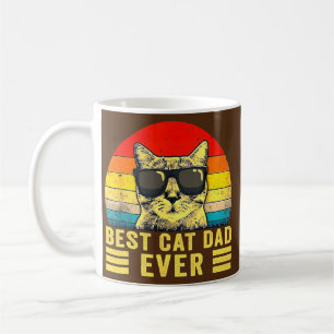 Retro Vintag Best Cat Vater je Bump Fit Vater Kaffeetasse