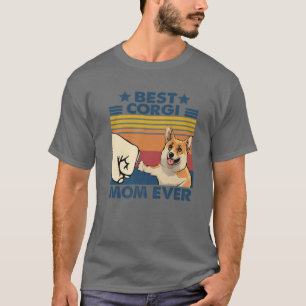 Retro Vintag Best Corgi Mama Ever Funny Corgi T-Shirt