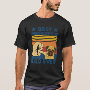 Retro Vintag Best Mops Vater Ever Dog T-Shirt