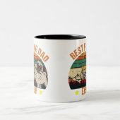 Retro Vintag Best Mops Vater je Zweifarbige Tasse (Mittel)