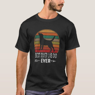 Retro Vintag Best Silver Labrador Vater je Labrado T-Shirt