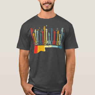 Retro Vintag Best Stepmutter je Guitar Lover Guita T-Shirt
