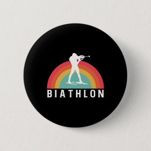 Retro Vintag Biathlon Skilauf Rafting Biathlete Button