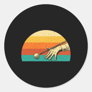 Retro Vintag Billard Spiel - 8 ll Pool Player to Runder Aufkleber