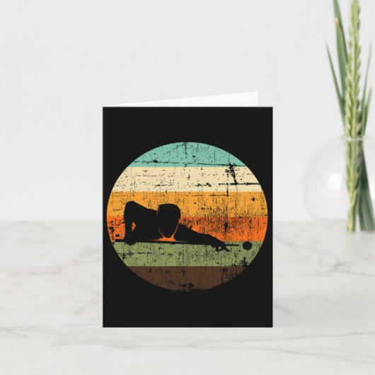 Retro Vintag Billiard Redewendungen Snooker Pool B Karte (Vorderseite)