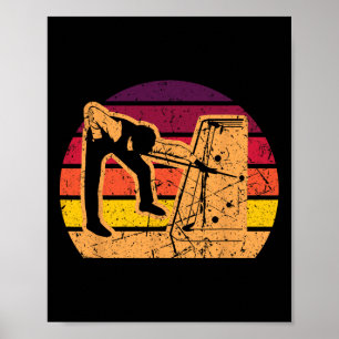 Retro Vintag Billiards Spiel 8 Ll Pool Player Tour Poster