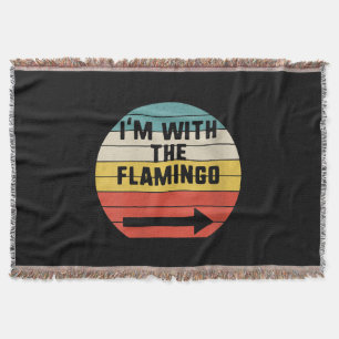 Retro Vintag bin ich mit dem Flamingo   Flamingo Decke