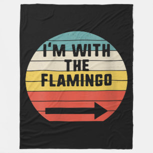 Retro Vintag bin ich mit dem Flamingo Flamingo Fleecedecke