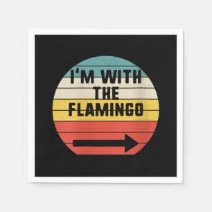 Retro Vintag bin ich mit dem Flamingo Flamingo Serviette