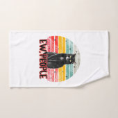 Retro Vintag Black Cat Ew People Badhandtuch Set (Handtuch)