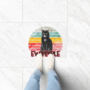 Retro Vintag Black Cat Ew People Fußmatte