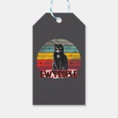 Retro Vintag Black Cat Ew People Geschenkanhänger (Vorderseite)