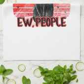Retro Vintag Black Cat Ew People Geschirrtuch (Gefaltet)