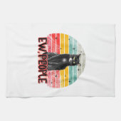 Retro Vintag Black Cat Ew People Geschirrtuch (Horizontal)