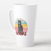 Retro Vintag Black Cat Ew People Milchtasse (Linke Ecke)