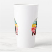 Retro Vintag Black Cat Ew People Milchtasse (Vorderseite)