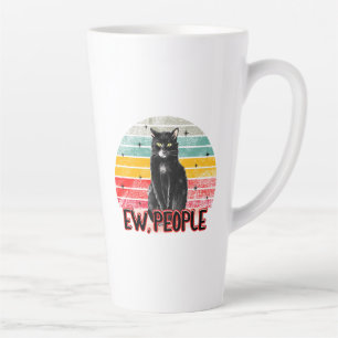 Retro Vintag Black Cat Ew People Milchtasse