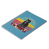 Retro Vintag Black Cat Ew People Notizblock (Linke Seite)