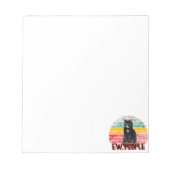 Retro Vintag Black Cat Ew People Notizblock (Vorderseite)