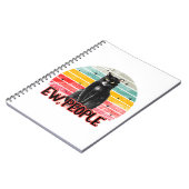 Retro Vintag Black Cat Ew People Notizblock (Linke Seite)