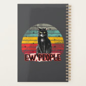 Retro Vintag Black Cat Ew People Planer (Rückseite)