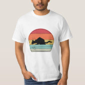 Retro Vintag Black Cat Silhouette T-Shirt (Vorderseite)