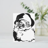 Retro Vintag Black & White Weihnachten Weihnachtsm (Stehend Vorderseite)