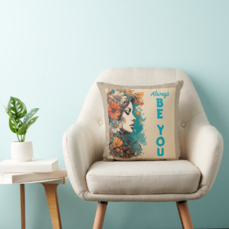 Retro Vintag Blume Power Kissen