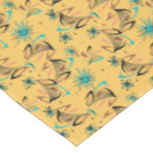 Retro Vintag Boomerang Sputnik Gelb Schwarz Tischdecke (Schrägansicht)