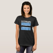 Retro Vintag Botswana Flag Botswanan Roots T-Shirt (Vorne ganz)
