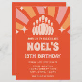 Retro Vintag Bowling Birthday Einladung (Vorne/Hinten)