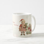 Retro Vintag Boy Christmas Geschenke Kaffeetasse (VorderseiteRechts)