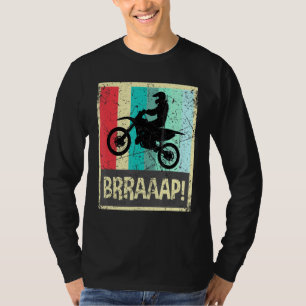 Retro Vintag Braaap T Motocross Bekleidungsfahrer T-Shirt