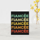 Retro Vintag Bride Future Fiancée Verlobung Bach Karte (Gelbe Blume)