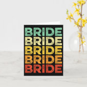 Retro Vintag Bride Future Fiancée Verlobung Bach Karte (Gelbe Blume)