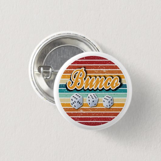 Retro Vintag Bunco Button (Vorne & Hinten)