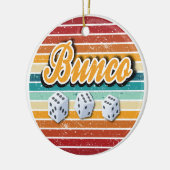 Retro Vintag Bunco Dice Keramik Ornament (Links)