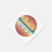 Retro-Vintag-Bunco-Party Serviette (Ecke)