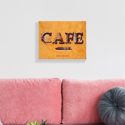 Retro Vintag Cafe Canvas Prints Leinwanddruck (Insitu (Wohnzimmer))