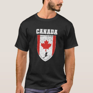 Retro Vintag Canada Football Flag Männer Frauen Ki T-Shirt