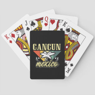 Retro Vintag Cancun Mexico Spielkarten