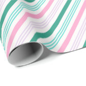 Retro Vintag Candy Cane Stripes Pink Weihnachten Geschenkpapier (Rolleneckpunkt)