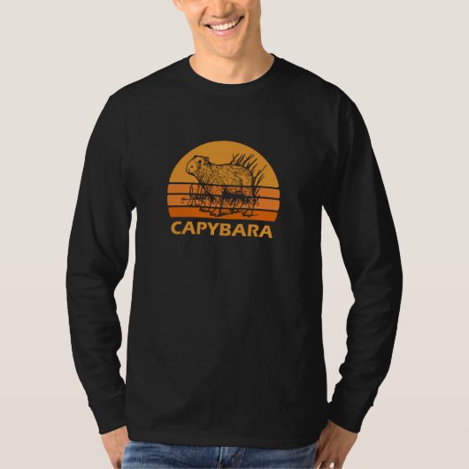 Retro Vintag Capybara Riesenfresser Wildtiere T-Shirt (Vorderseite)