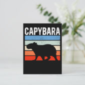 Retro Vintag Capybara Süße Tier Postkarte (Stehend Vorderseite)